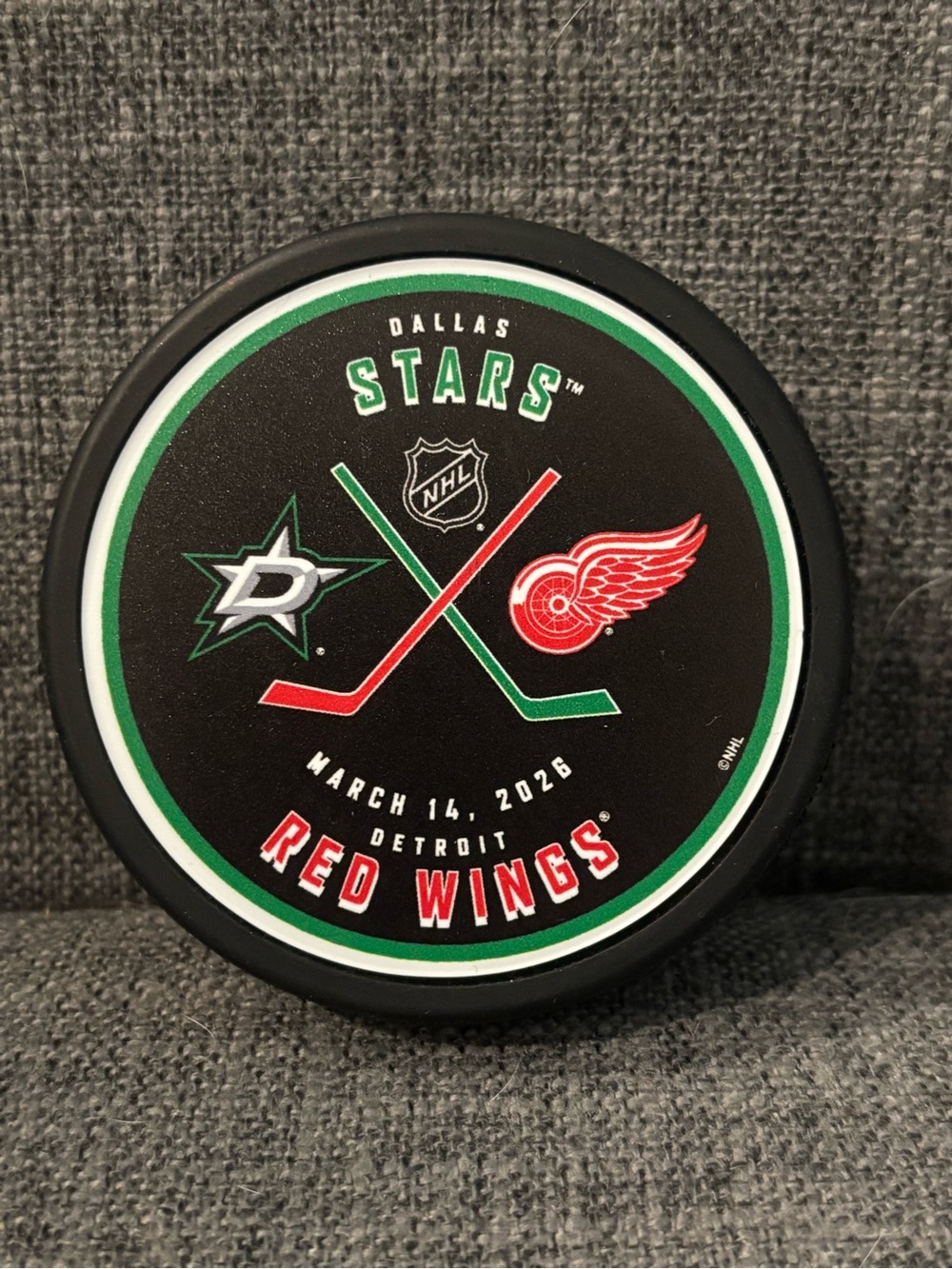 Dallas Stars vs Detroit Red Wings 3/14/2026 Match Up Hockey Puck